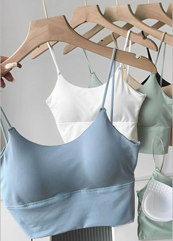 Базовий жіночий топ на тонких кручених бретелях з поролоновими чашечками майки топи з відкритою спиною one size Cindylove (335976799)