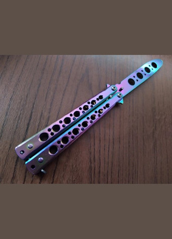 Ніж метелик кольоровий (градієнт) дитячий тренувальний Balisong Gradient No Brand (370770601)