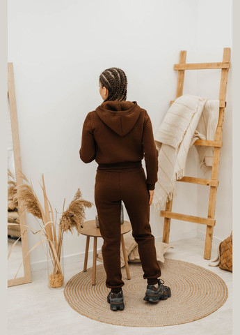 Теплый спортивный костюм с укороченной кофтой на флисе V.O.G. (314903319)