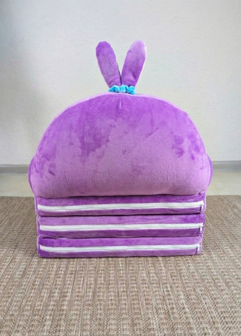 Дитяче крісло іграшка Кролик фіолетовий плюшеве розкладне в ліжечко Lalapka (372166670)