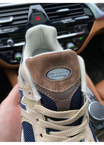 КРОССОВКИ ЖЕНСКИЕ NEW BALANCE 2002R BROWN НЬЮ БЕЛАНС 2002R No Brand белые демисезоны (369387878)