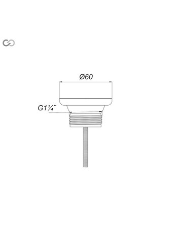 Випуск сифона Т0300.2100 з сіткою 60 мм, G1¼", пластиковий, для мийок і раковин SoloPlast (340285947)