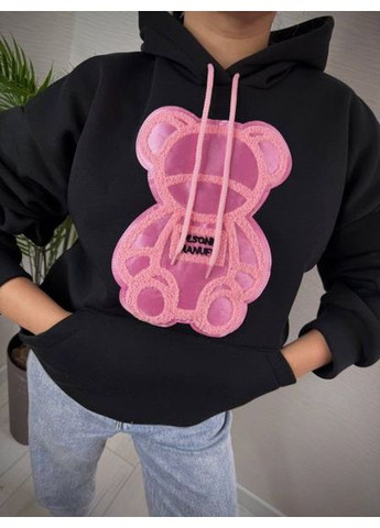 Женский худой оверсайз с мишкой, белое, на флисе (арт. 717) No Brand (365550945)