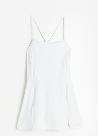 Белое спортивное платье H&M однотонное