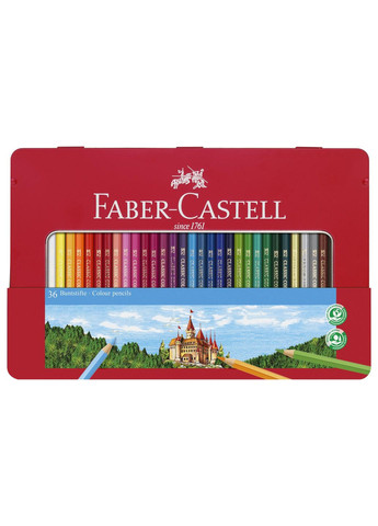 Набір олівців 36 кол. FABER CASTELL Classic металева коробка Faber-Castell (284723118)