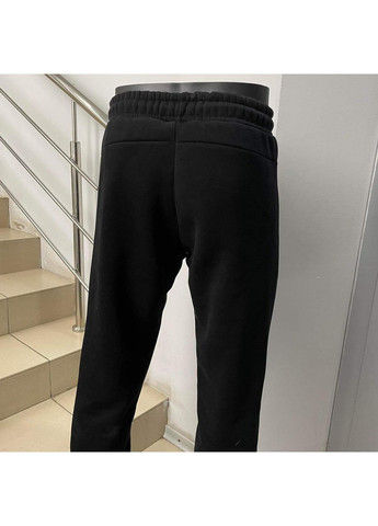 Брюки мужские спортивные прямые карманы флис 3XL черные Dias (369012346)