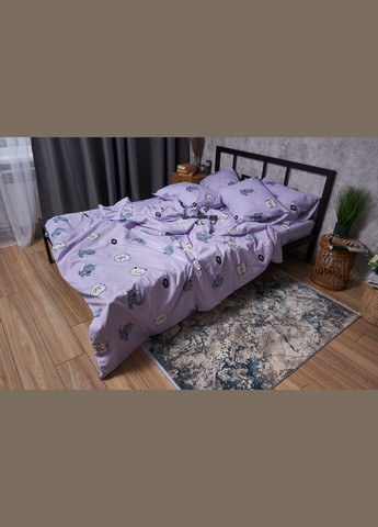 Комплект постільної білизни Бязь Gold Люкс полуторний євро 160х220 наволочки 4х50х70 (MS-820004048) Moon&Star Hello Kitty (288536225)