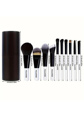 Набір 10 пензликів для макіяжу в футлярі Maange (367983134)