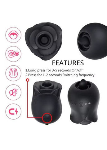 Вибратор 2в1 в колбе вакуумная и оральная стимуляция, 6 режимов No Brand (367610258)