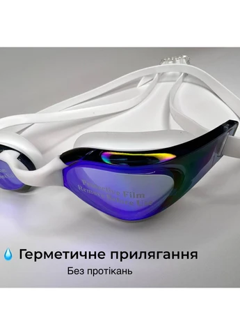 Очки для плавания спортивные антифог Flex | черные | не запотевают, не протекают, UV защита, сменные переносицы No Brand (400068819)