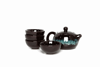 Набір для чайної церемонії YBCJ-648 Brown+Blue сервіз для приготування чаю 4 персони 29 шт. Lesko (336204744)