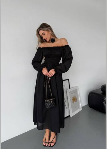 Чорна сукня повітряна ніжна чорна 746eb No Brand