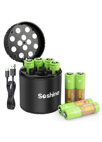 Зарядное устройство C12-1.5V для 8+4 AA/AAA 1.5V Li-ion Soshine (370623677)