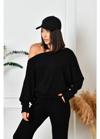 Ангоровый прогулочный костюм черного цвета 35678 No Brand (366280564)