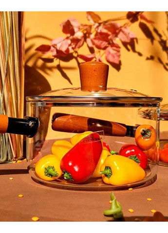 Ковш с крышкой стеклянный 2,8л EB-19001 Edenberg (335078657)