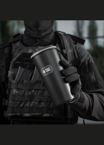 Термокружка з клапаном 450 мл чорна M-TAC (303262301)