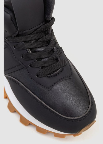 Кроссовки женские с мехом,, 243RGM93 Fashion чёрные всесезоны (313294372)