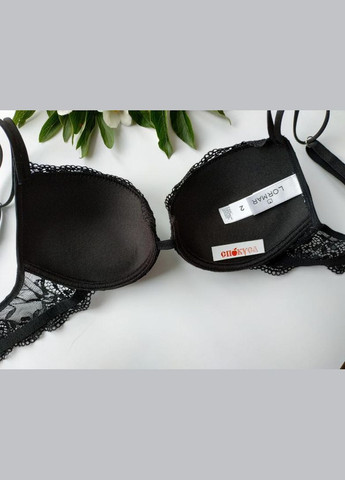 Чорний бюстгальтер class білий Lormar поліамід