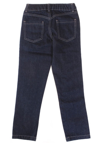 Синие демисезонные брюки джинсовые 12548_281 Bck