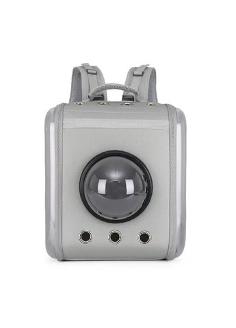 Рюкзак переноска для транспортировки животных кошек собак с прозрачными стенками вентиляцией 39x30x30 см (477235-Prob) Серый Unbranded (295898148)