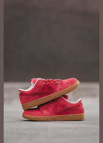 Красные демисезонные кроссовки мужские Nike SB Dunk Low "Adobe"