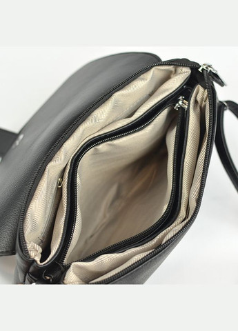 Чорна жіноча маленька сумка клатч крос боді через плече на п'ять відділень No Brand (290187045)