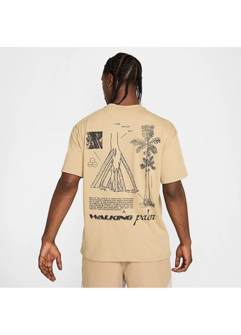 Бежевая футболка мужская acg dri-fit tee oc walk tree beige Nike