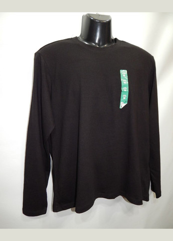 Футболка чоловіча з довгим рукавом р.60 002FMLN (тільки у вказаному розмірі, тільки 1 шт) Primark однотонний чорний повсякденні бавовна