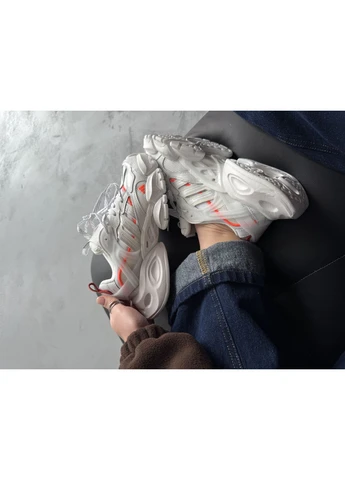 Білі кросівки жіночі і чоловічі adidas vento xlg white orange | адідас венто білі оранжеві демісезон No Brand