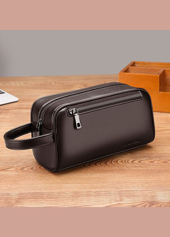 Мужская кожаная барсетка клатч GORCHIS с ручкой коричневая кожа OEM (314984609)