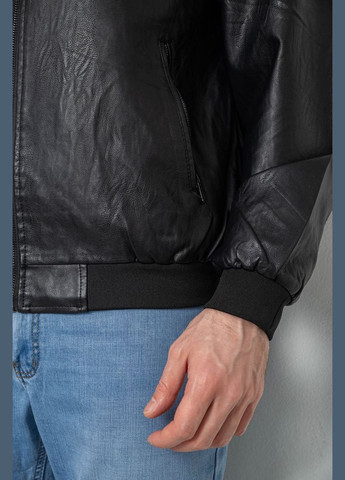 Чорна демісезонна куртка чоловіча шкіряна PAIHADUN 244R718-5