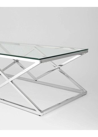 Журнальний стіл Zegna A 120х60 Прозорий / Срібний ZEGNAAS Signal (372178218)