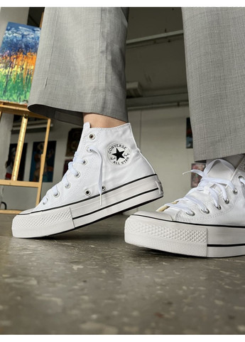 Белые демисезонные кеды мужские converse lift white конверс No Brand