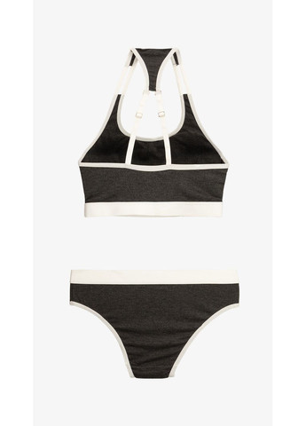 Темно-сірий демісезонний комплект жіночий топ+труси sy9462 shop (2000999285127) No Brand