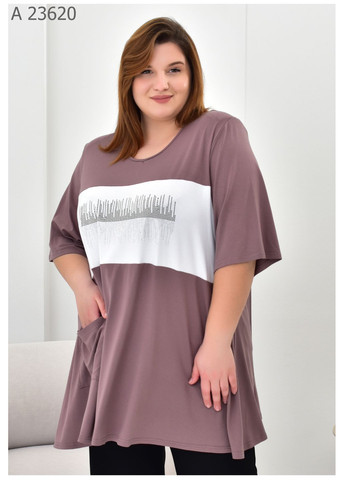 Жіноча подовжена туніка великого розміру SK (325127426)