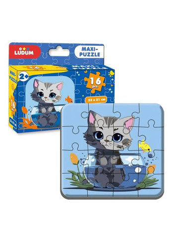 Дитячі пазл "Котик 1" Maxi-Puzzle ME5032-02, 16 елементів 23х21 см Ludum (305314580)