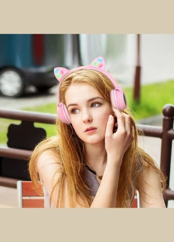 Навушники W27 Cat Ear Stereo Bluetooth Headphones Pink (718464) [74551] Hoco (399456594)