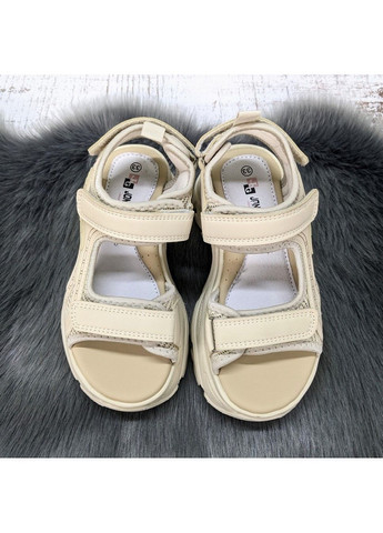 Темно-бежевые босоножки сандалии детские для девочки Jong Golf