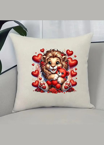 Термо вінілові наклейки «Лев із сердечками» - термостійкі наклейки на футболки, сумку No Brand (330752047)