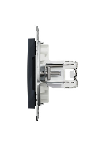 Компьютерная розетка rj45 двойная utp кат. 5е, Антрацит, Asfora, EPH4400171 Schneider (372582363)