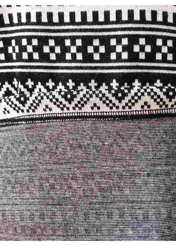 Чорно-біла домашній костюм - піжама жіночий орнамент зимовий батал No Brand