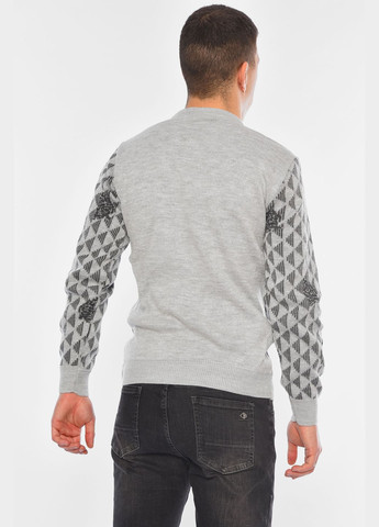 Серый демисезонный свитер мужской однотонный серого цвета пуловер Let's Shop