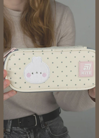 Шкільний пенал Molang колір бежевий ЦБ-00281116 Kite (341485680)