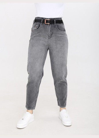 Джинси жіночі сірі слоучі з високою посадкою Slouchy Cracpot - (297373573)