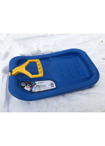 Зимние санки-ледянка CRAZY RUN для детей и взрослых легкие морозоустойчивые пластиковые санки ProDobro (367265756)