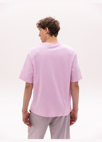 Розовая футболка мужская с коротким рукавом Роза