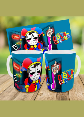 Набор: детская сумка-бананка+кружка Цифровой Цирк «Amazing Digital Circus» 32х15см, бананка для мальчика, девочки через плечо No Brand (319760338)