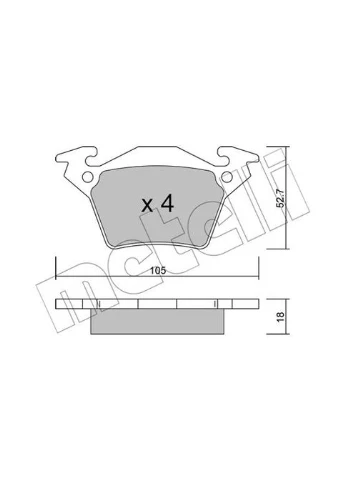 Колодки гальмівні (задні) MB Vito (W638) CDI 96-03 22-0574-0 UA63 No Brand (339644336)