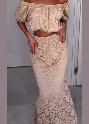 Женский костюм из гипюра с топом и юбкой. Avanti (335859637)