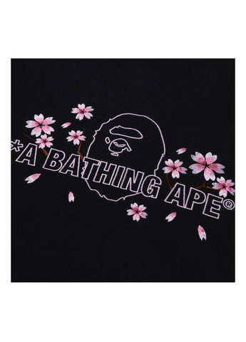 Футболка чорна Bape A Bathing Ape Sakura Black Tee Womens - (356677831)